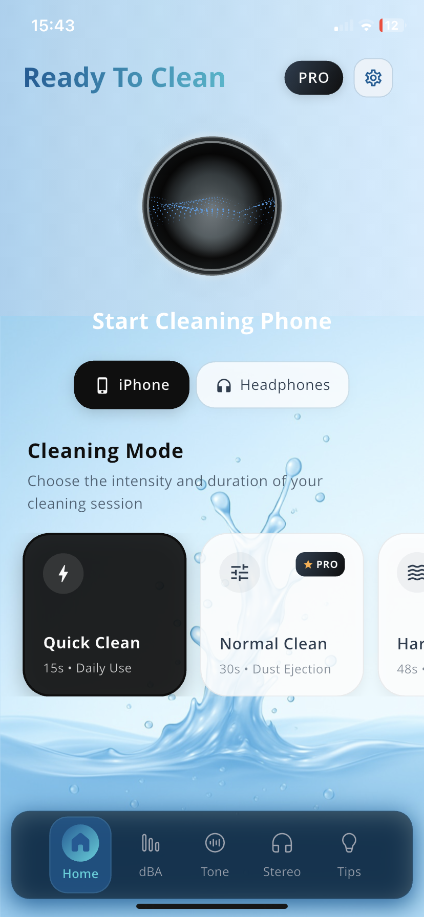 Headphone Cleaner app screenshot