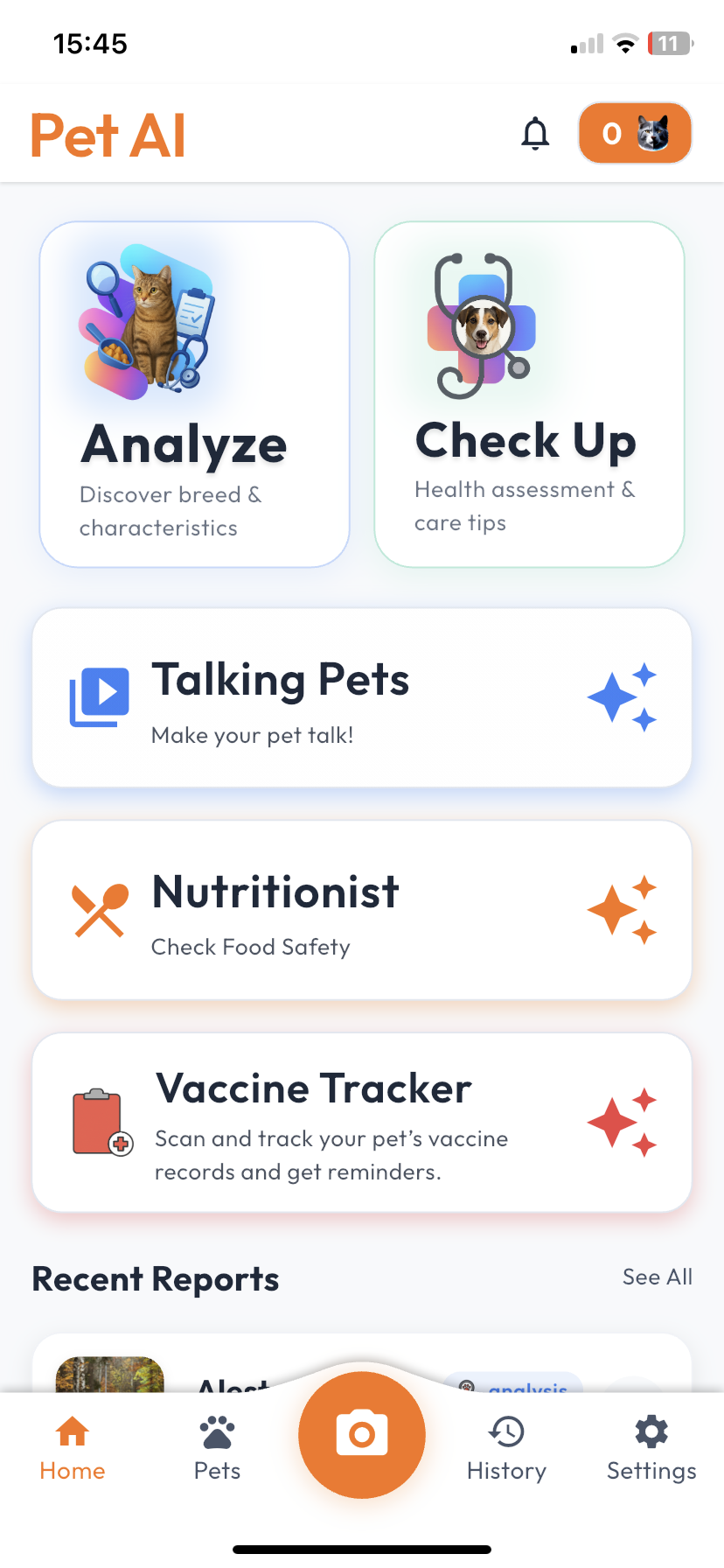 PetAI app screenshot