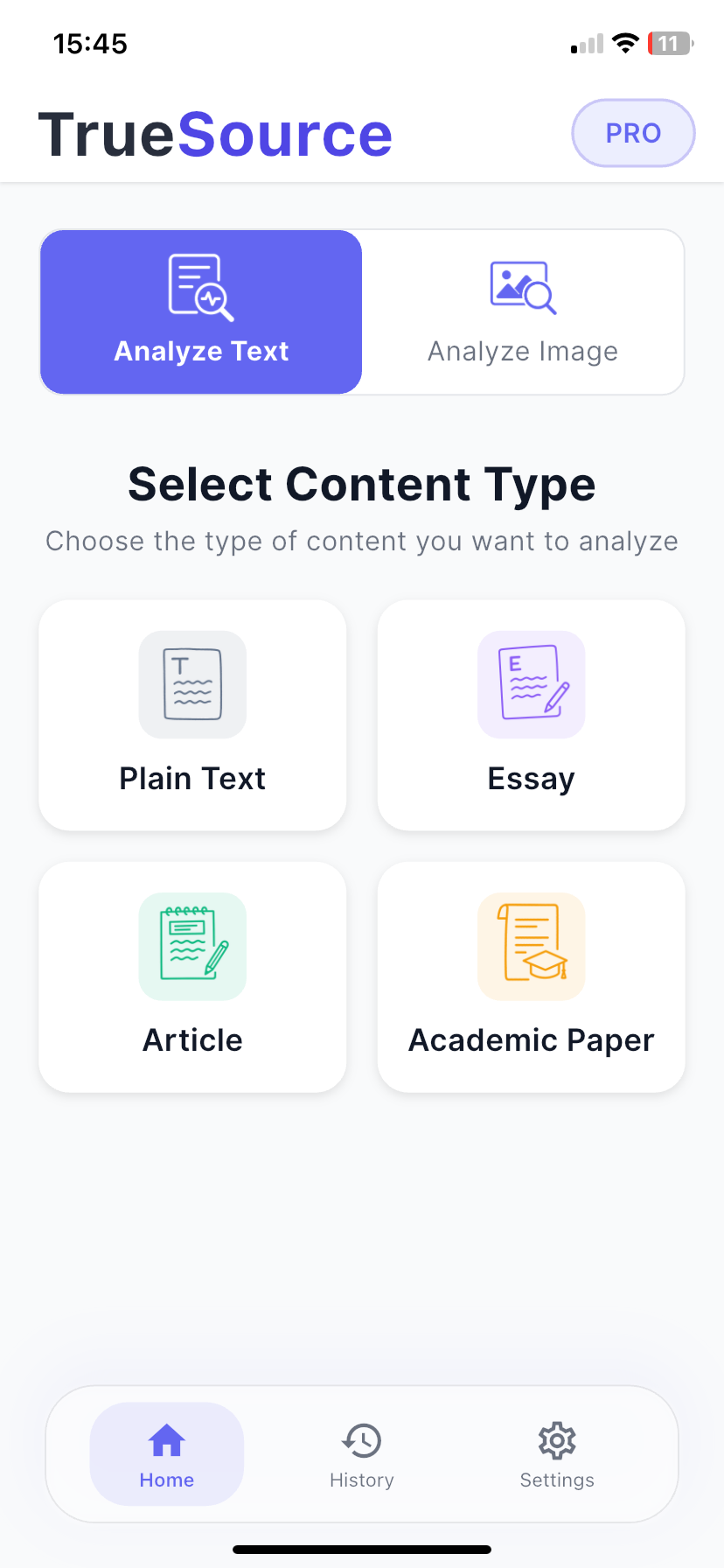 TrueSource app screenshot
